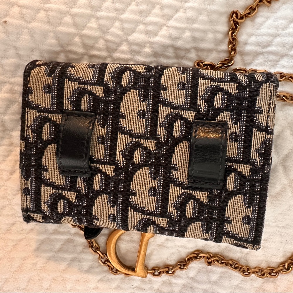 Dior Brown and Gold Chain Shoulder Bag - Picture 5 of 6